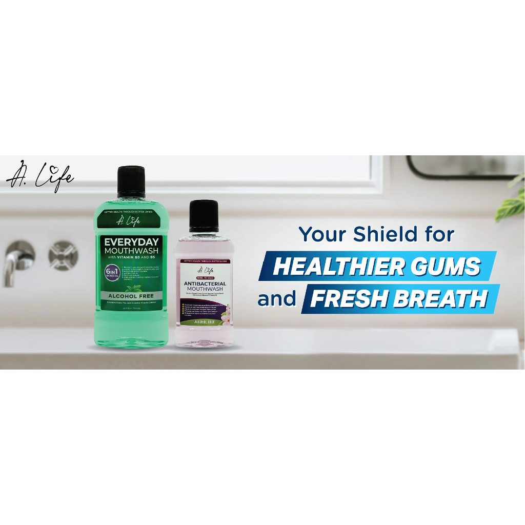 A.LIFE ANTIBACTERIAL MOUTHWASH 250ML (treat gingivitis, bleeding gums