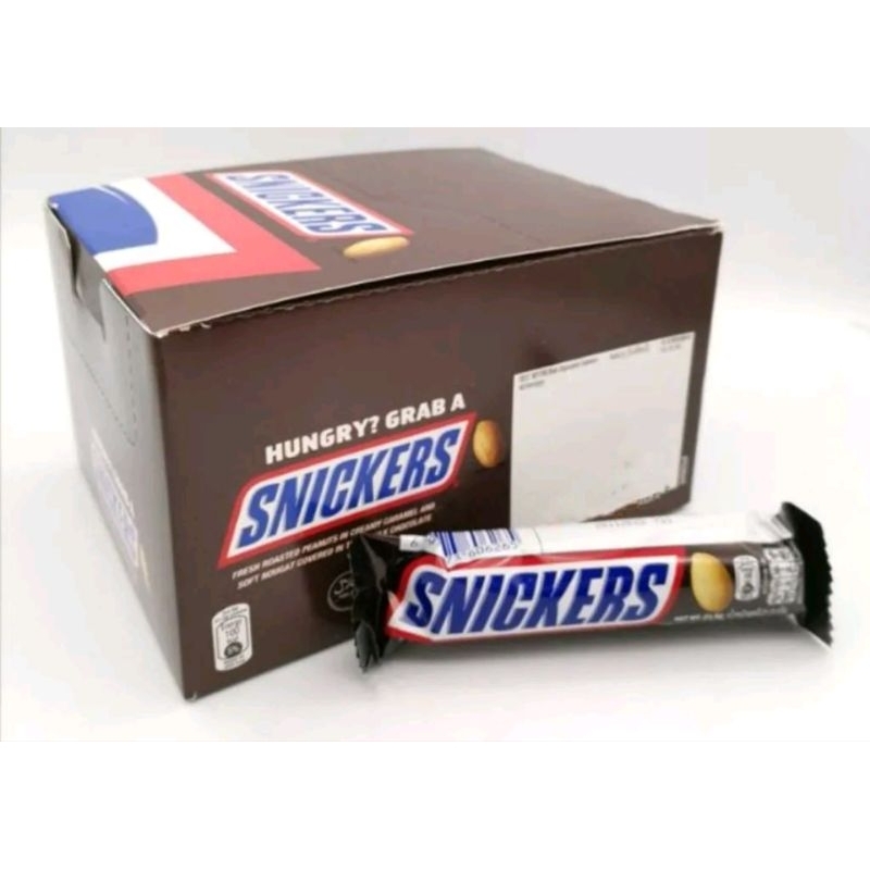 snickers chocolate roasted with peanut 24x 21.5g | Shopee Malaysia
