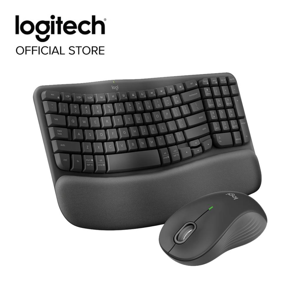 Set] Logitech Wave Keys Wireless Ergonomic Keyboard + Logitech