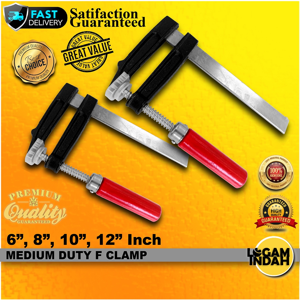 (SPECIAL OFFER!!!) 6", 8", 10", 12", 14" MEDIUM DUTY F CLAMP / WOOD