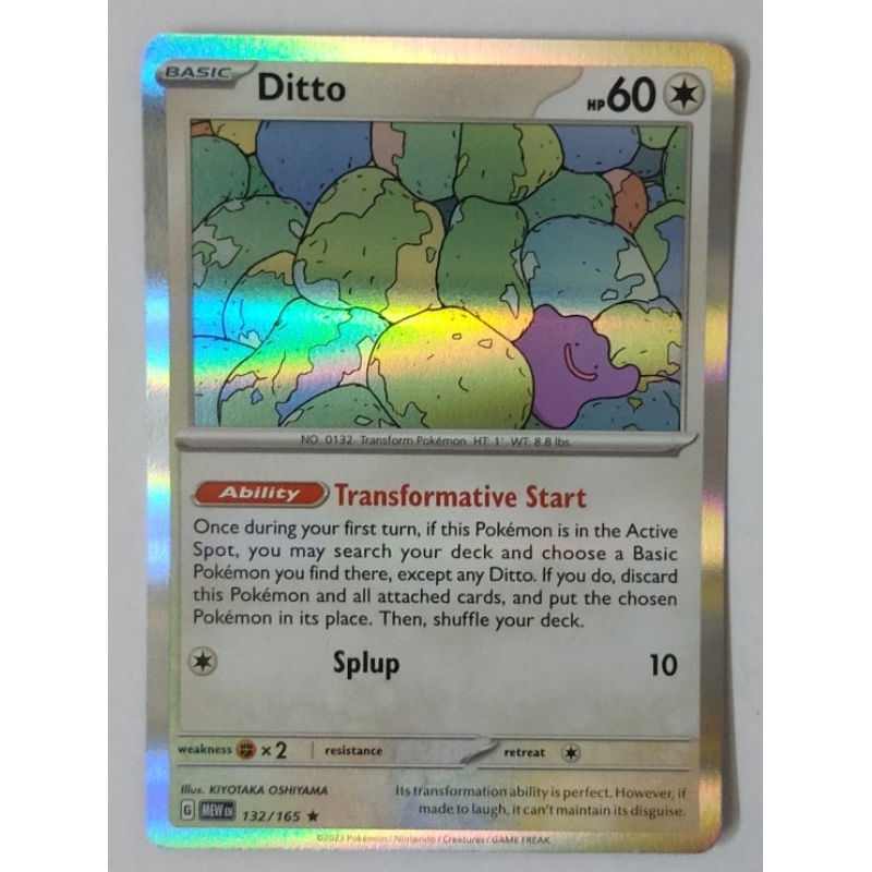 Ditto - 132/165 - Holo Rare (Scarlet & Violet 151 Singles) [Near Mint] |  Shopee Malaysia