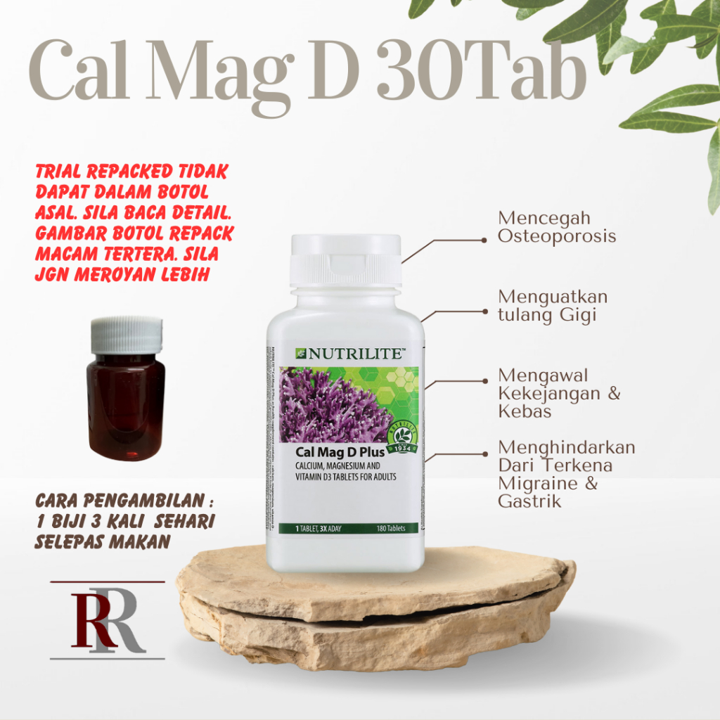 Amway Nutrilite Cal Mag D Plus Repacked Trial 30 Biji Shopee Malaysia