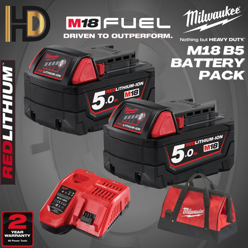 Milwaukee battery 5.0 cheap ah