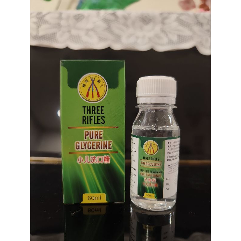 UBAT SAKIT MULUT 小儿洗口糖 Three Rifles Oral Glycerin Chlorhexidine 60ml ...