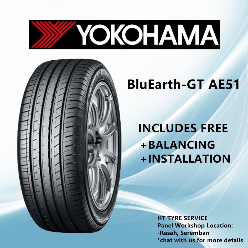 YOKOHAMA BluEarth-GT AE51 17 18 19 20 inch Tyre Tayar Tire (Free ...