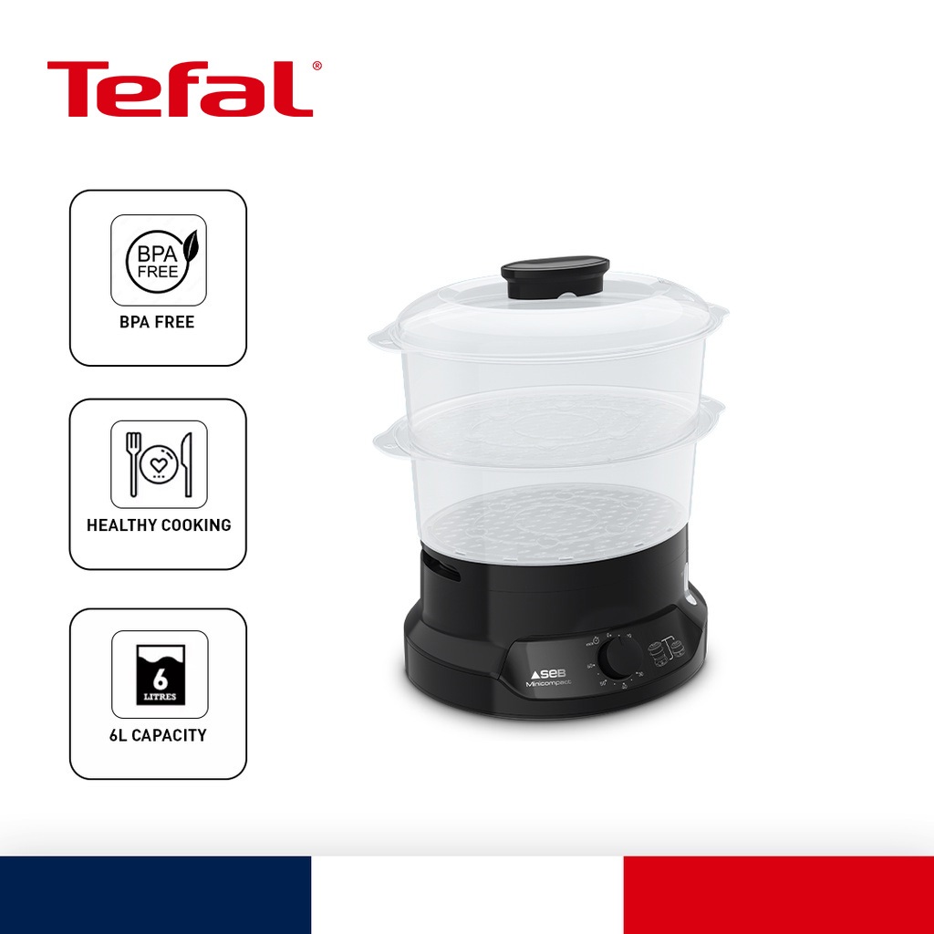 Tefal Mini Compact Food Steamer/ Pengukus Elektrik (VC1398) Shopee