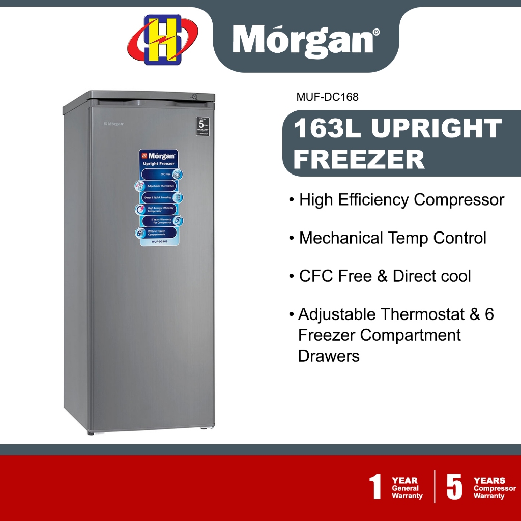 Morgan Upright Freezer L Drawers Compartment Direct Cooling Standing Freezer Muf Dc