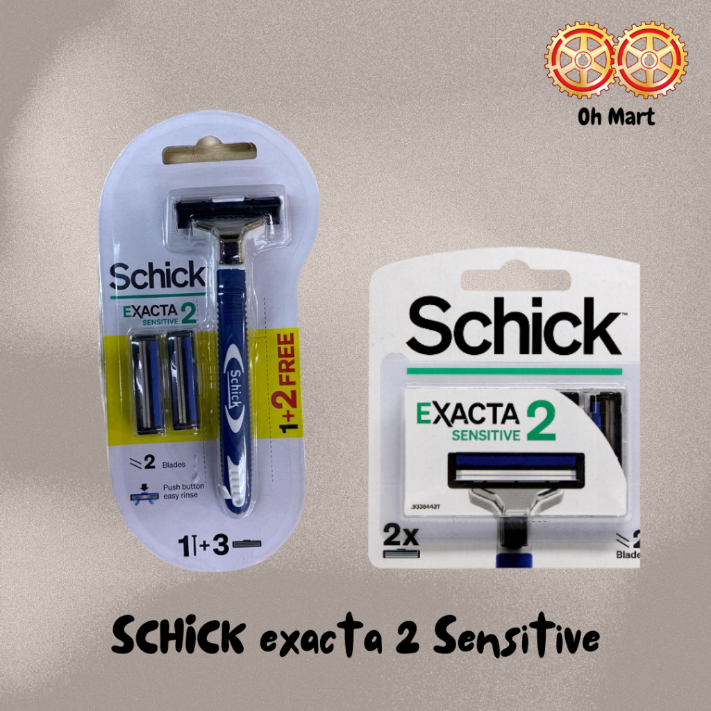 Schick Exacta 2 System Now with Pro Vitamin B Razor + 2 Refill Blades/2 ...