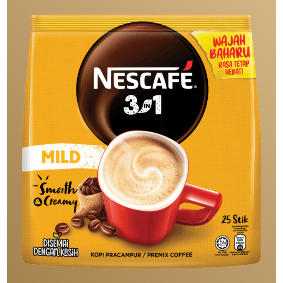 Nescafe 3in1 Mild 18g X 25s | Shopee Malaysia