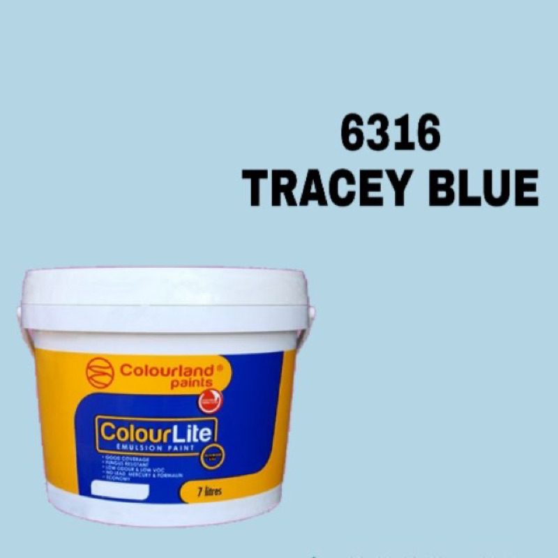 7LITRE COLOURLAND COLOURLITE EMULSION PAINT (6316 TRACY BLUE) | Shopee ...
