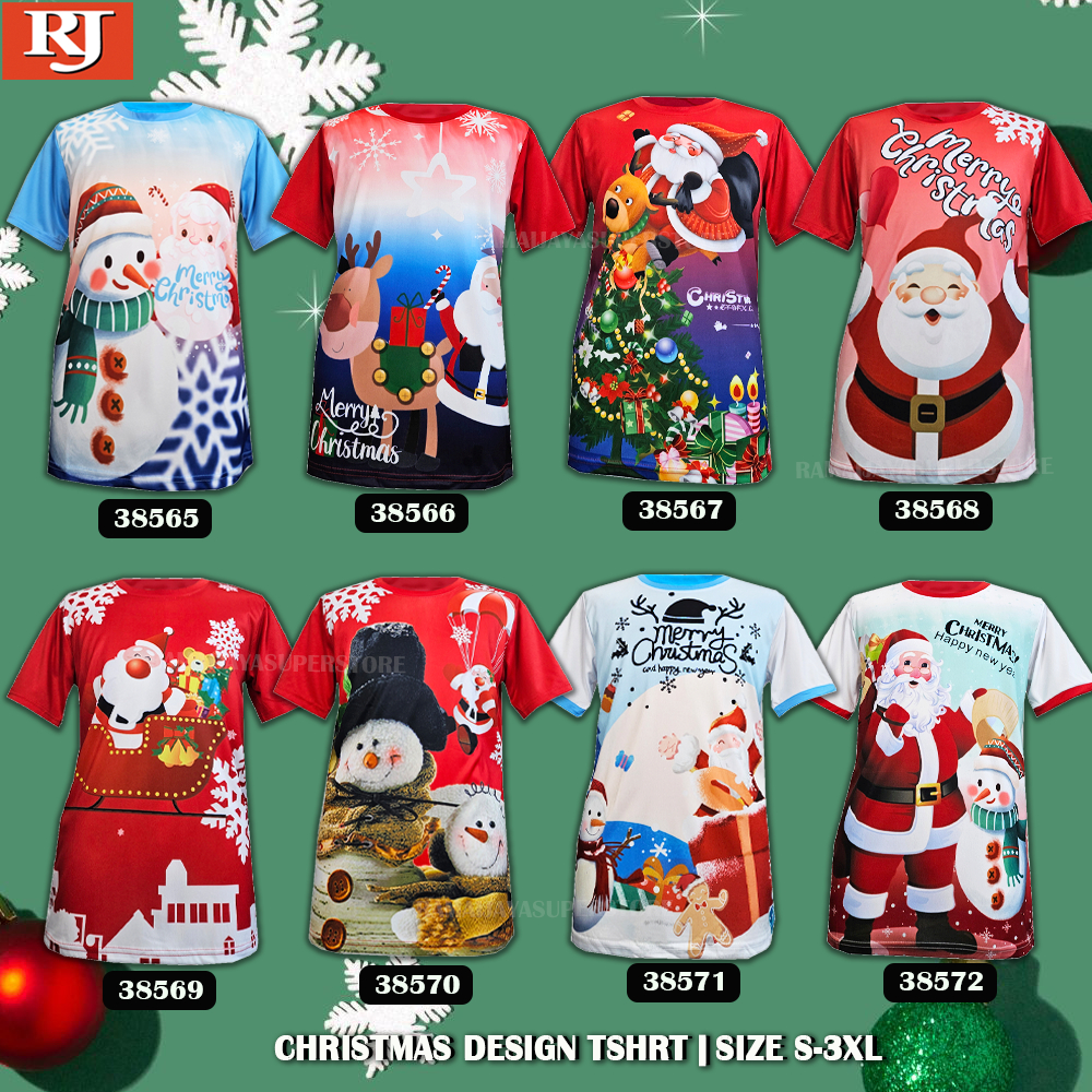 🔥PLUS SIZE🔥S3XL 圣诞上衣 MERRY CHRISTMAS JERSEY DESIGN TSHIRT FAMILY