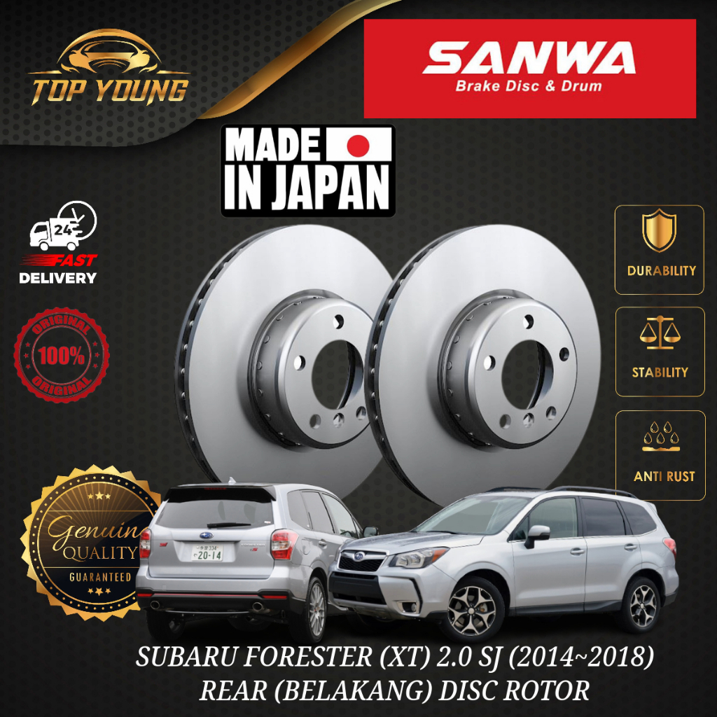 SANWA SUBARU FORESTER XT 2.0 SJ (2014 - 2018) FRONT (DEPAN) & REAR ...