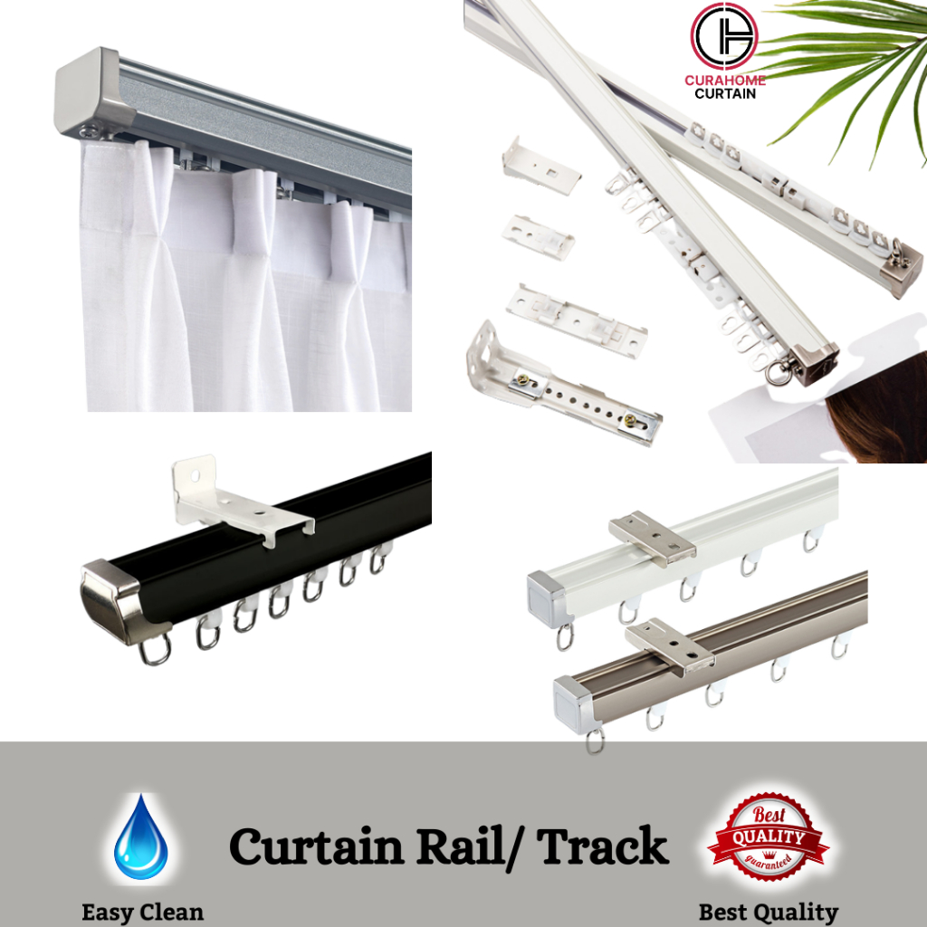 CuraHome Curtain Langsir Aluminium Single Track Curtain Track / Single ...