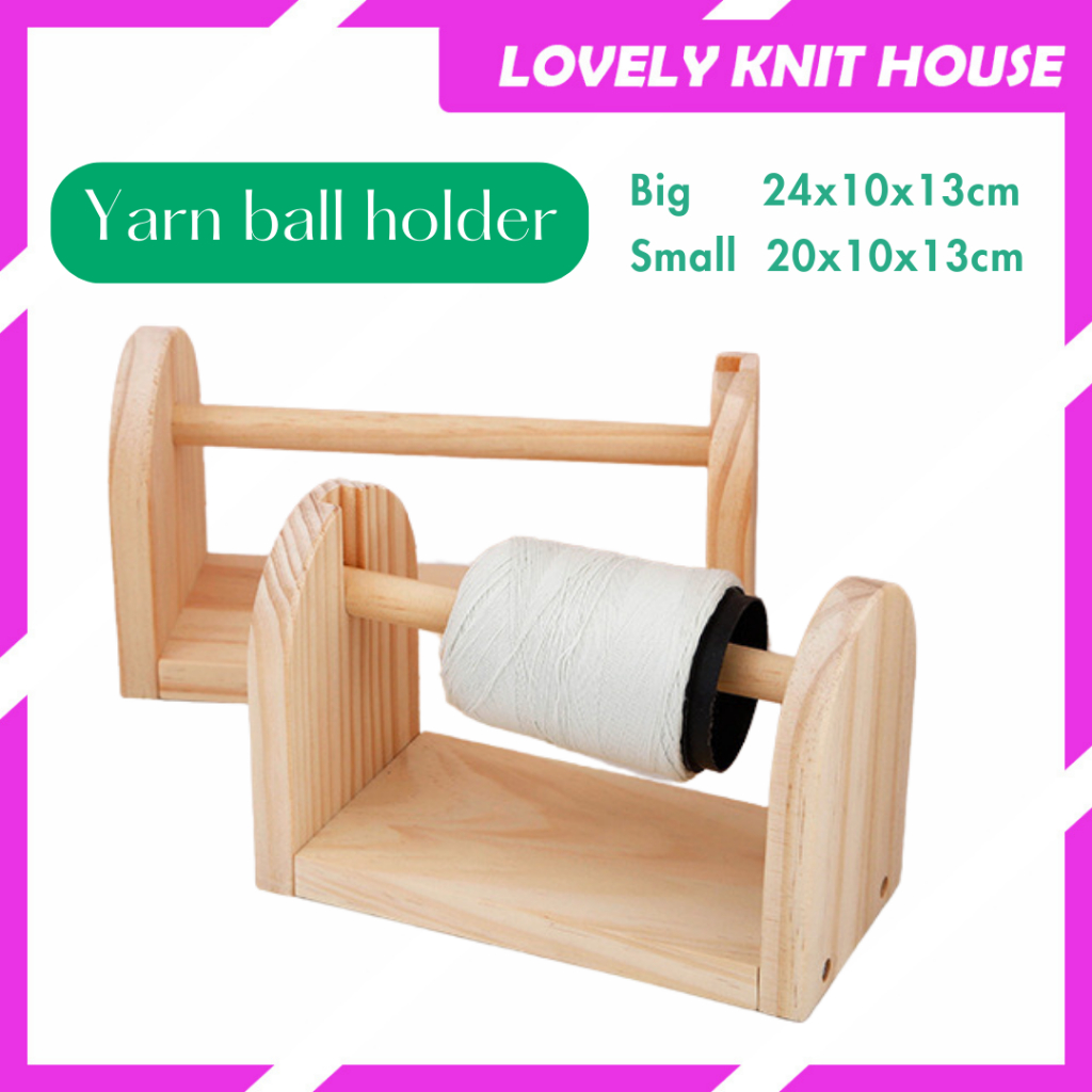 Wooden crochet yarn holder stand storage for crochet yarn ball knitting