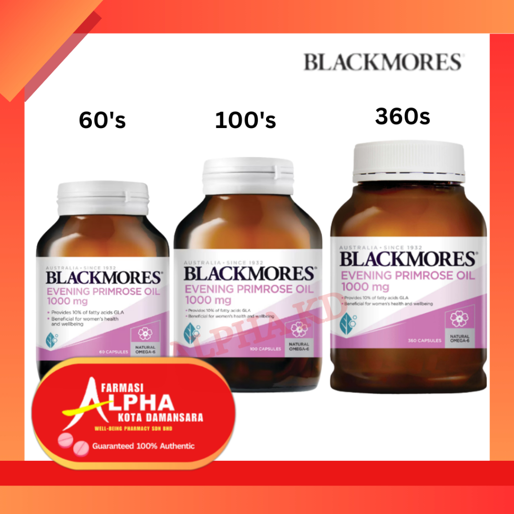 Blackmores Evening Primrose Oil 1000mg 60s / 100s / 360s Relieves
