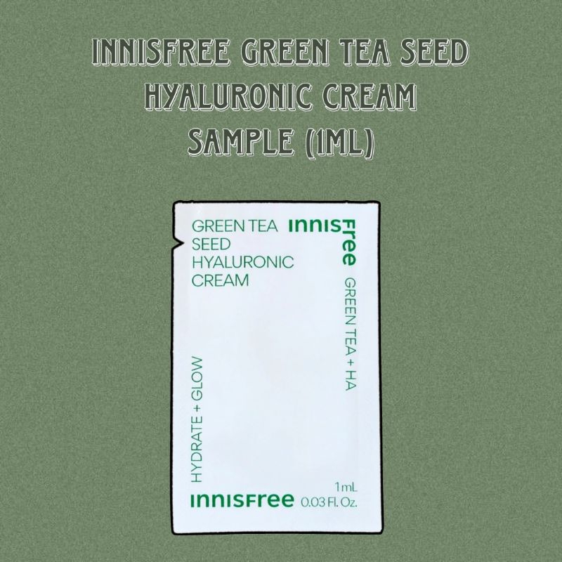 Innisfree Green Tea Seed Hyaluronic Cream Sample 1ml | Shopee Malaysia