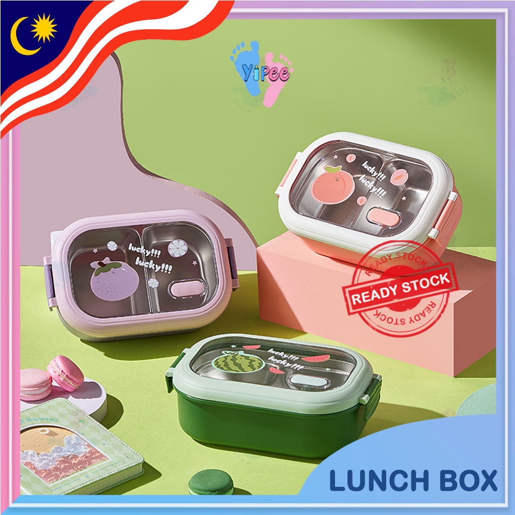 Stainless Steel Insulated Lunch Box Food Storage Container Double-Sided