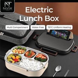 Electric Heated Lunch Box USB 1.2L Thermal Stainless Steel Bento