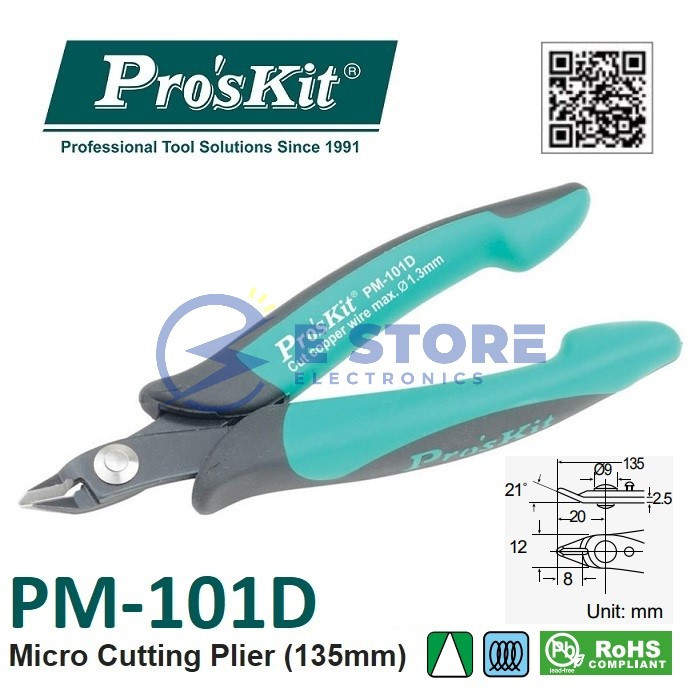 Pro'sKit PM-101D Micro Cutting Plier - 135mm (Taiwan) | Shopee Malaysia