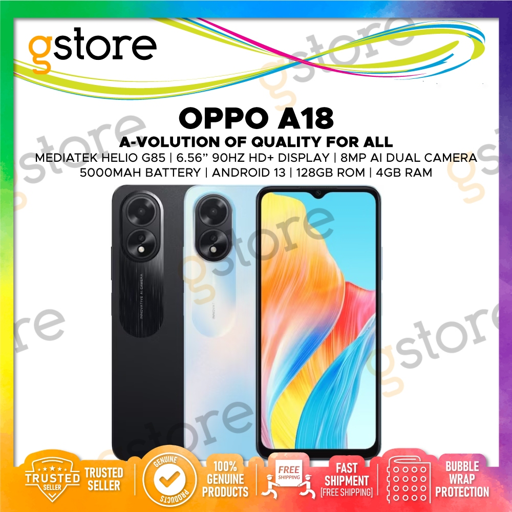 [Malaysia Set] Oppo A18 (128GB ROM | 4GB RAM) 1 Year Oppo Malaysia ...