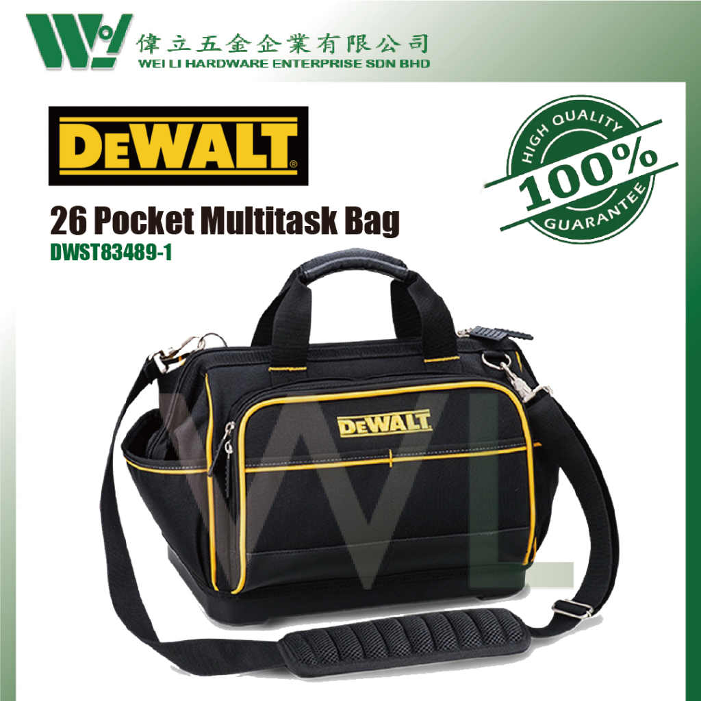 DEWALT DWST834891 Multitask Tool Storage Bag With 26 Pockets / dewalt