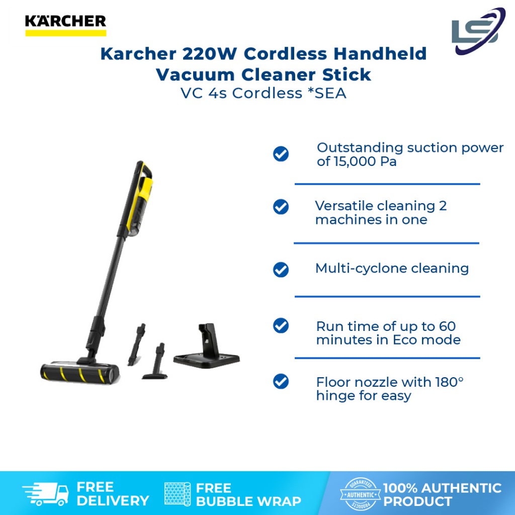Karcher 220W Cordless Handheld Vacuum Cleaner Stick VC 4s Cordless *SEA