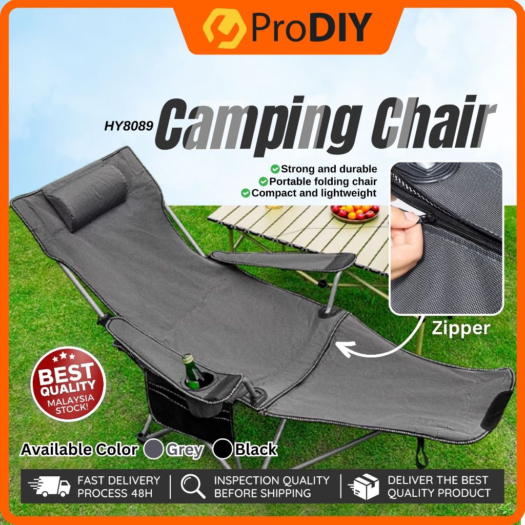 Camping Chair Foldable Recliner Chair Camping Lazy Chairs Leg Rest