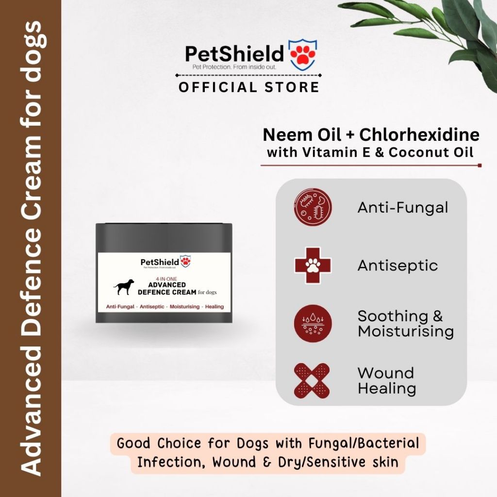 PetShield Advanced Defence Cream for dogs/Dog Antifungal Cream/Dog