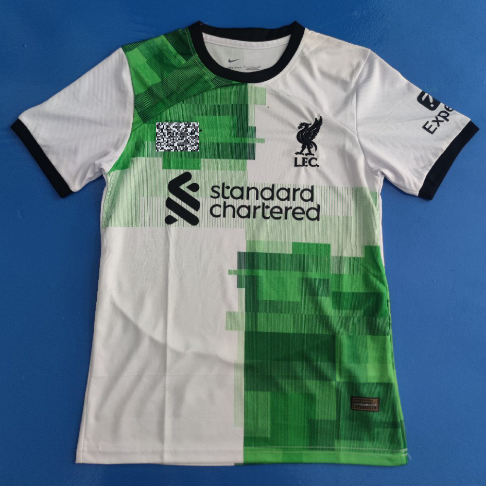 Liverpool Away Kit 2023-2024 Fans Issue Microfiber Round Neck Material ...