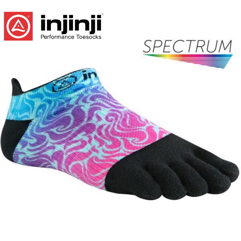 Injinji Lauf Socken No-Show Damen - 5-Zehen Socken XS/S (EU 35-40) Für Besseren Laufkomfort