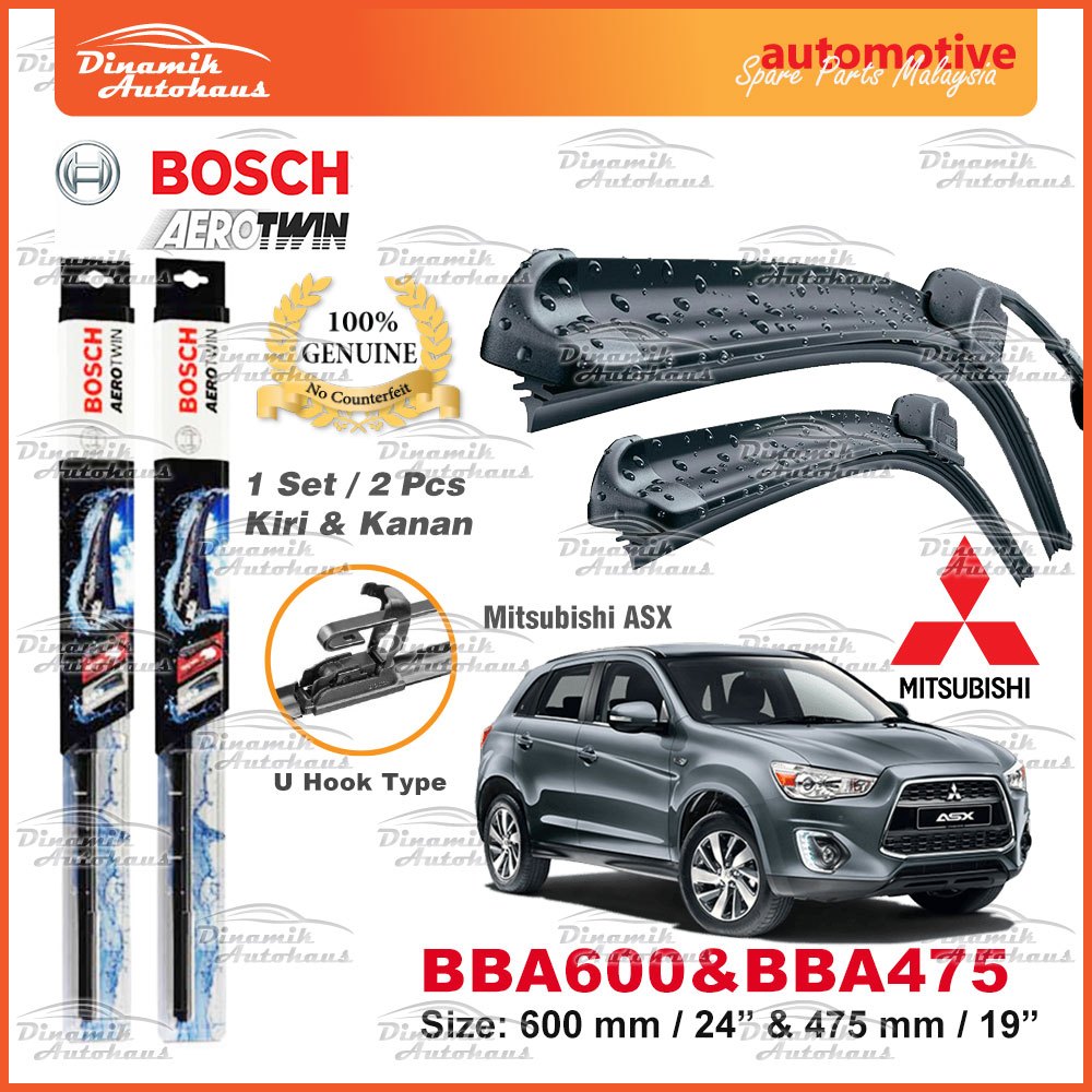 thumbnail image 2 of Ace Car Parts Wiper Blade Set – Mitsubishi ASX 2010-2019 – 24/21/10 Inch Frameless 2 of 5