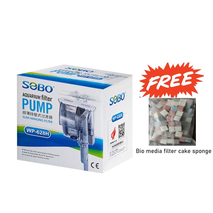 SOBO Aquarium Slim Hanging Filter Hang On Filter Wall Mount Filter WP