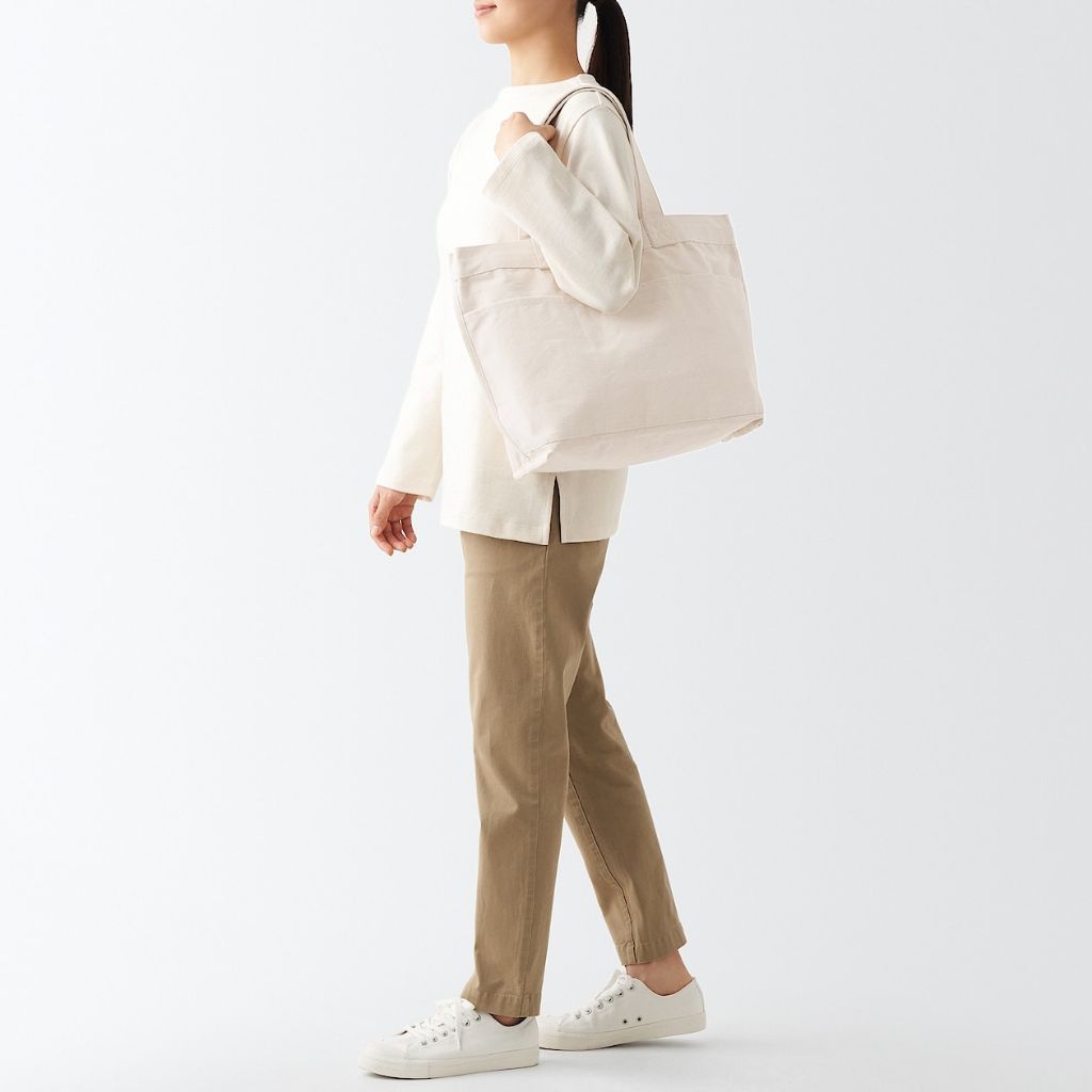 MUJI Canvas Tote Bag Natural Shopee Malaysia