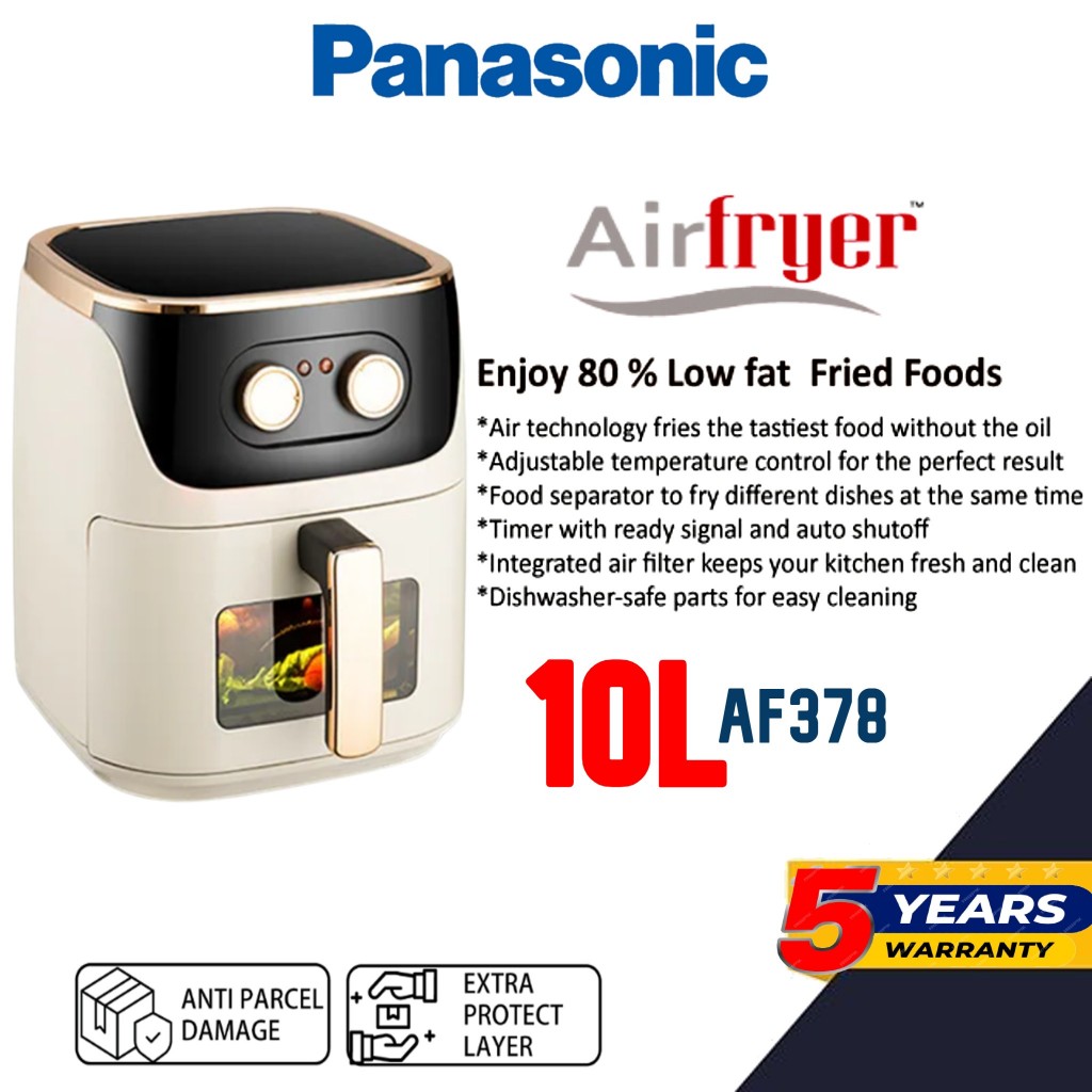 READY STOCK] PANASONIC Air Fryer Large High-Capacity Air Fryer AF-378 (  10.0L ) AIRFRYER Mesin Goreng Tanpa Minyak