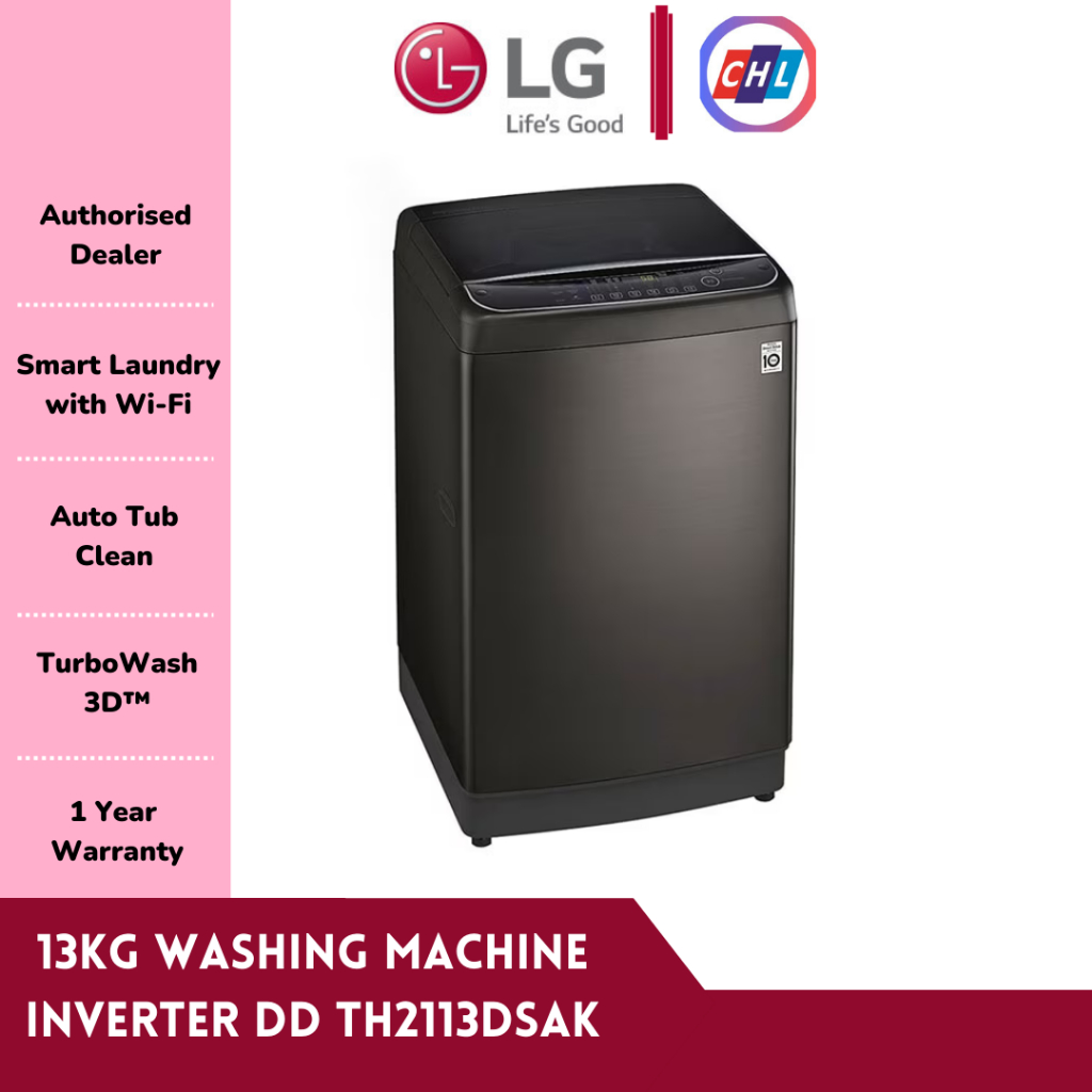 LG [AUTHORISED DEALER] 13KG WASHING MACHINE WITH INVERTER DIRECT DRIVE