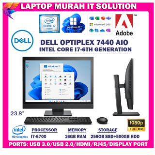 DELL Optiplex 7040 Desktop Computer PC, Intel Quad-Core i5, 1TB HDD, 32GB  DDR3 RAM, Windows 10 Pro, DVD, WIFI, 22in Monitor, USB Keyboard and Mouse