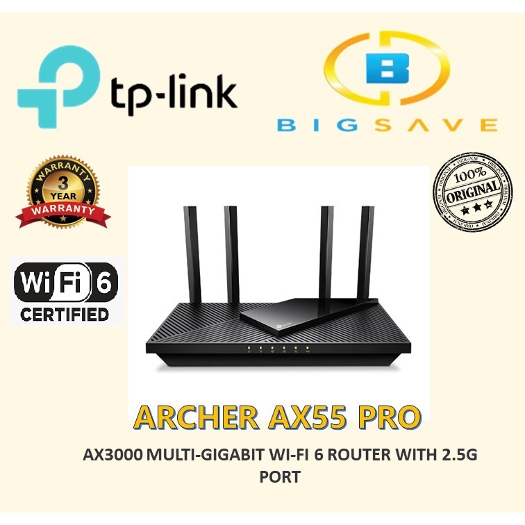 Archer AX55 Pro  Routeur WiFi 6 AX3000 Multi-Gigabit avec port