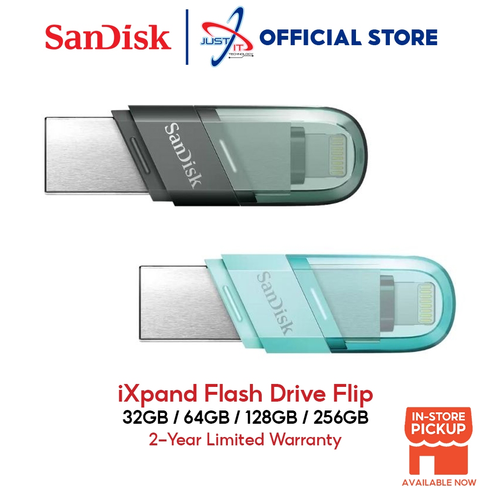 Sandisk Ixpand Flip Flash Drive Flip Otg Usb For Iphone And Ipad 32gb 64gb 128gb Sdix90n