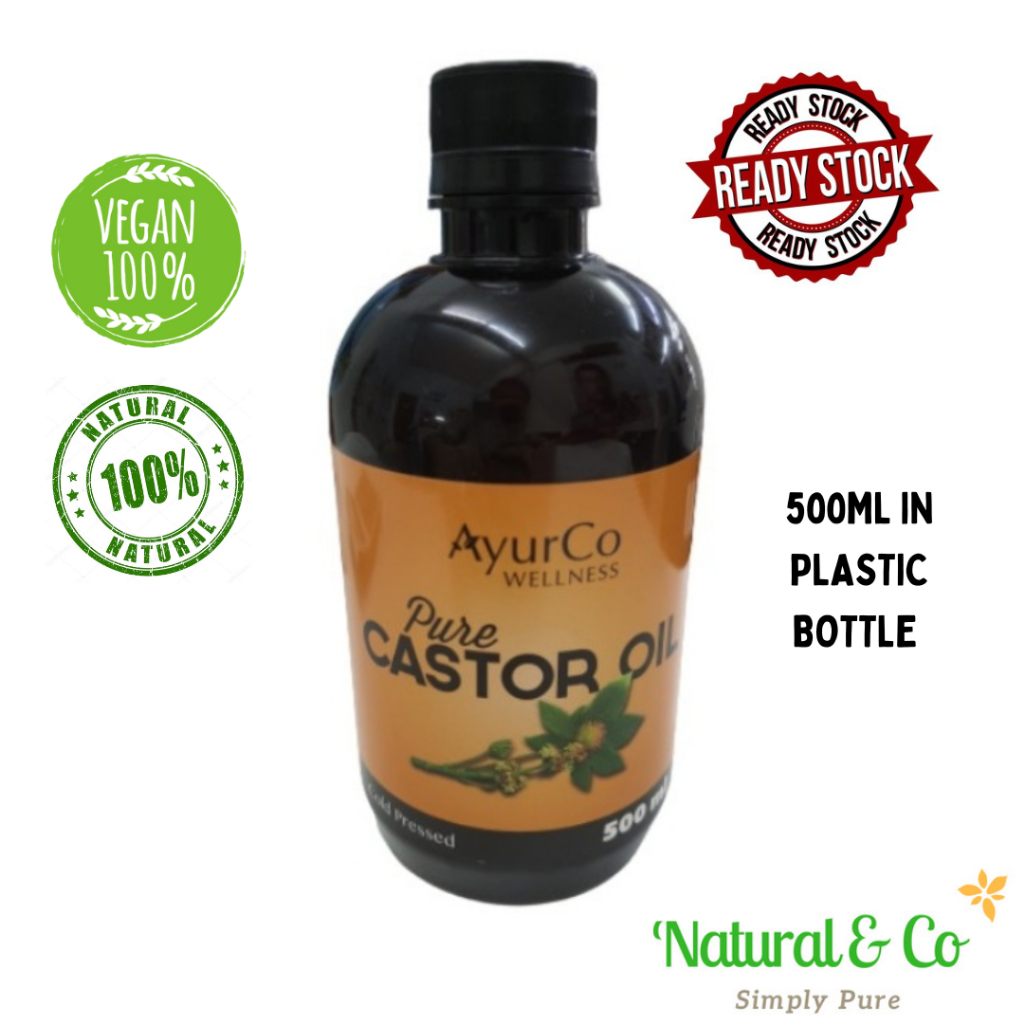 Pure Cold Pressed Castor Oil Minyak Jarak Asli 500ml Hexane Free Shopee Malaysia