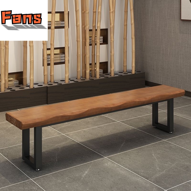 SOLID WOOD Long Bench High Quality With Strong Steel Frame Kerusi ...