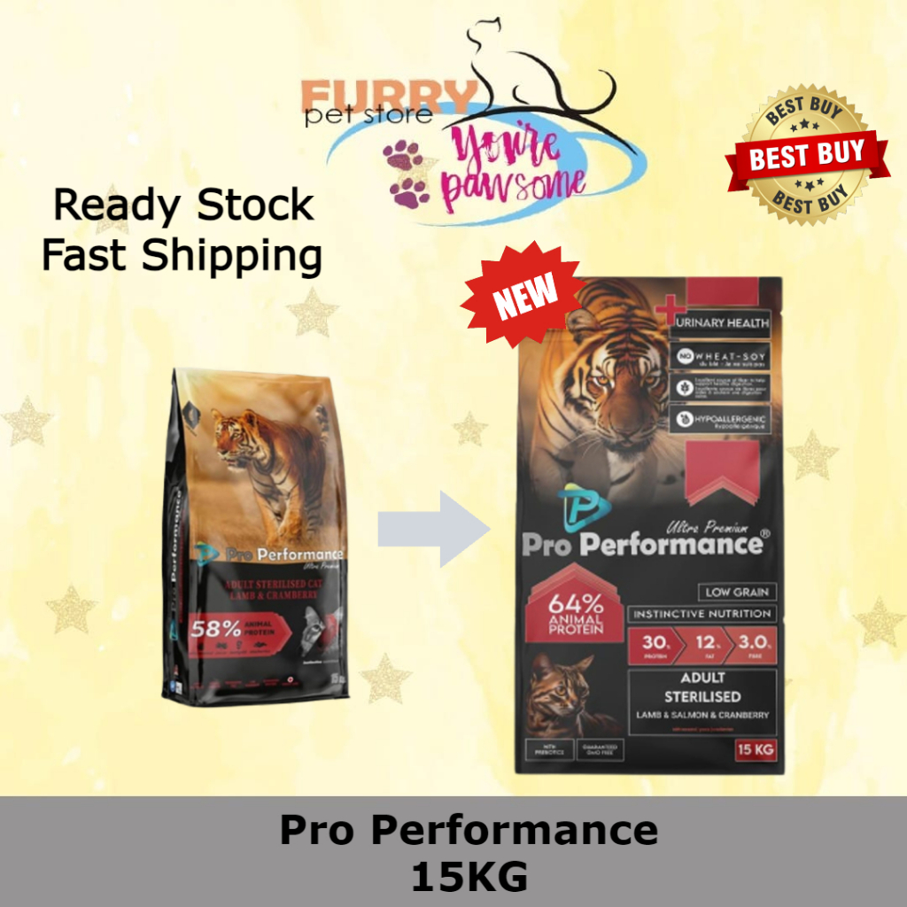 Pro Performance Adult Sterilised Lamb Salmon & Cranberry Cat Food 15KG