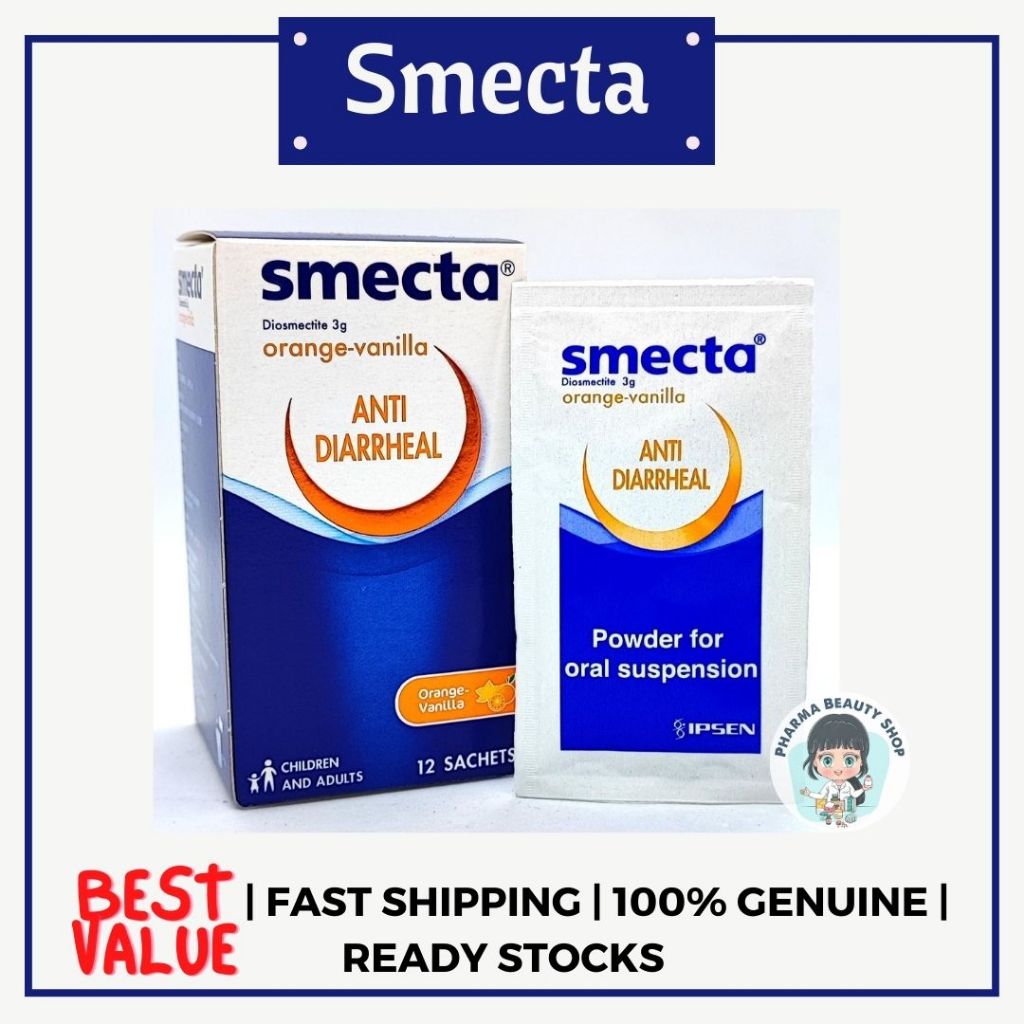 Smecta (Anti-Diarrheal) Orange-Vanilla 6s/12s (For Ages 2 years & above ...