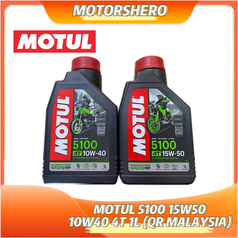 MOTUL 5100 15W50 10W40 QR CODE MALAYSIA IMPORT 4T TECHNOSYNTHESE ENGINE