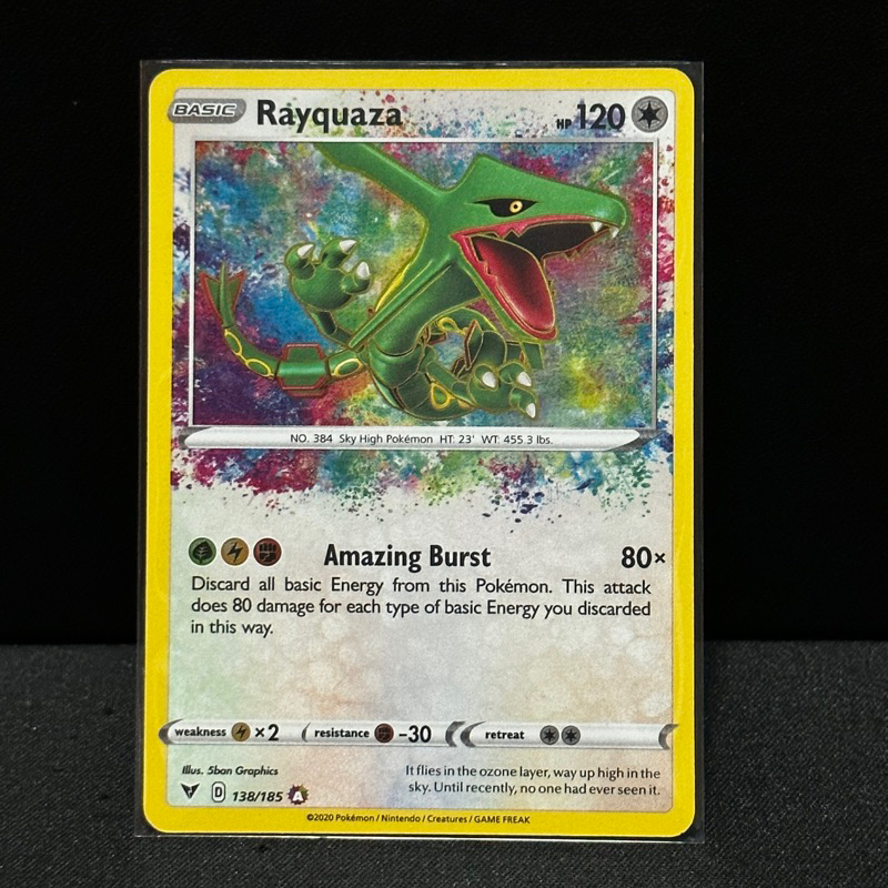 Pokemon Card Ptcg 138/185 Rayquaza Amazing | Shopee Malaysia