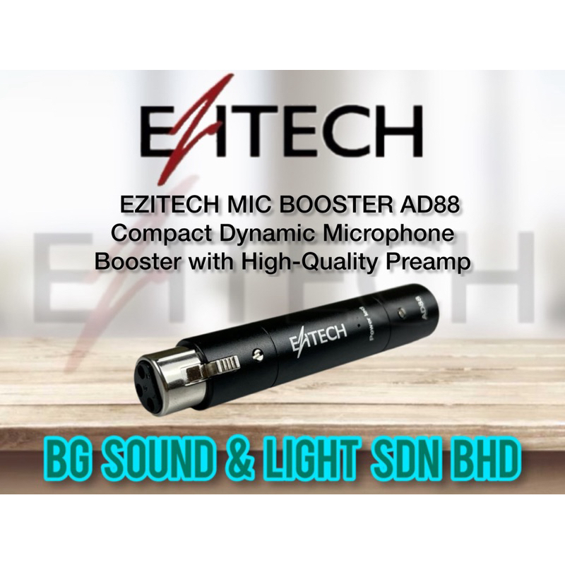 EZITECH MIC BOOSTER AD88 Compact Dynamic Microphone Booster with High