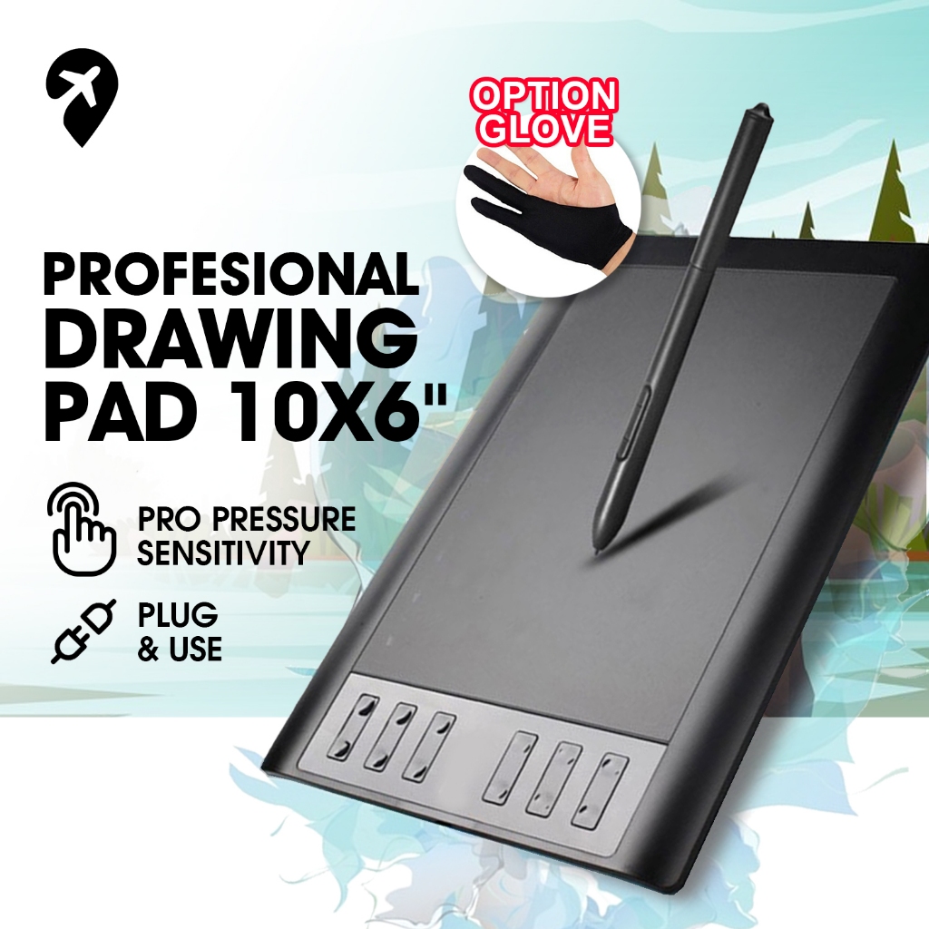 Drawing Pad For Laptop / Pc / Tablet With Pen Battery Free Writing