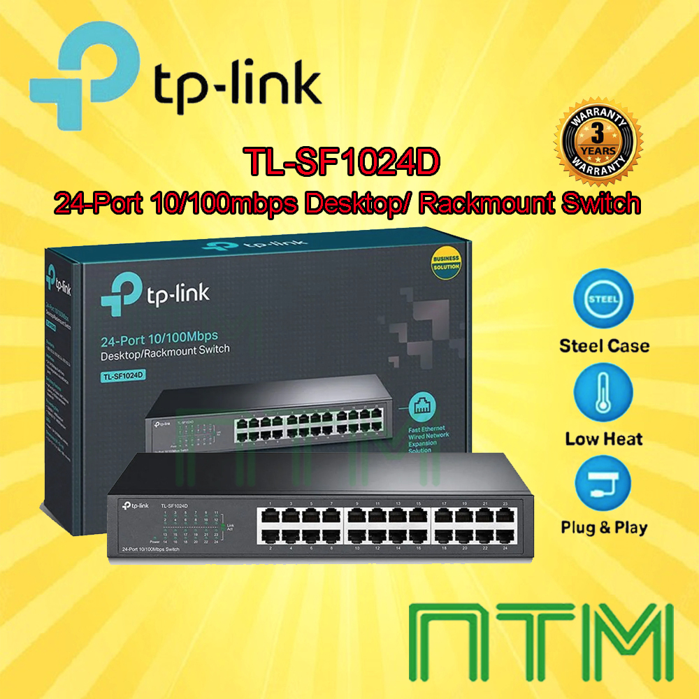 TPLINK TLSF1024D 24PORT 10/100MBPS DESKTOP SWITCH WITH AUTO