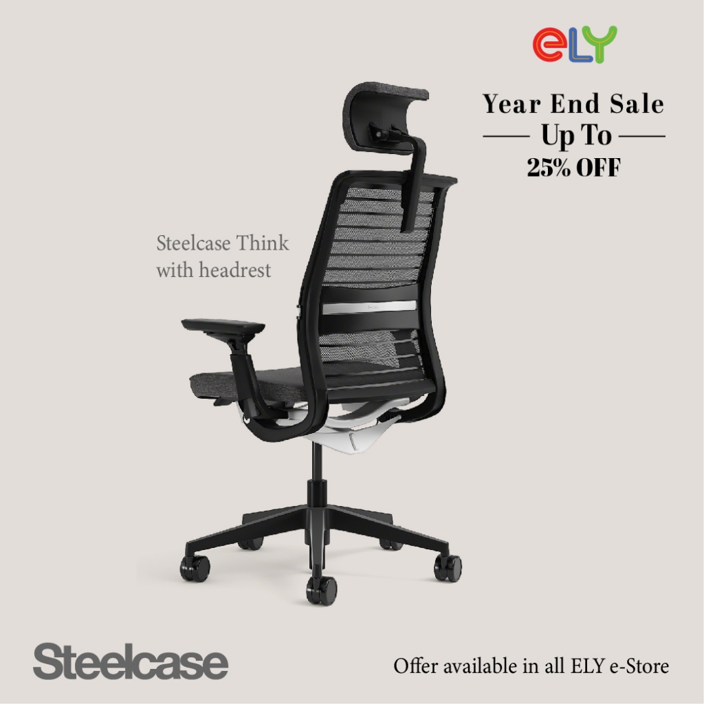 ELY Steelcase Think V2 l With Headrest / Ergonomic Office Chair