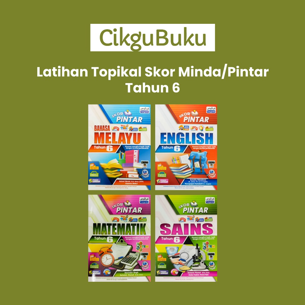 Cikgubuku Sr Buku Latihan Topikal Skor Minda Pintar Tahun Bm Bi Mt Sn Shopee Malaysia