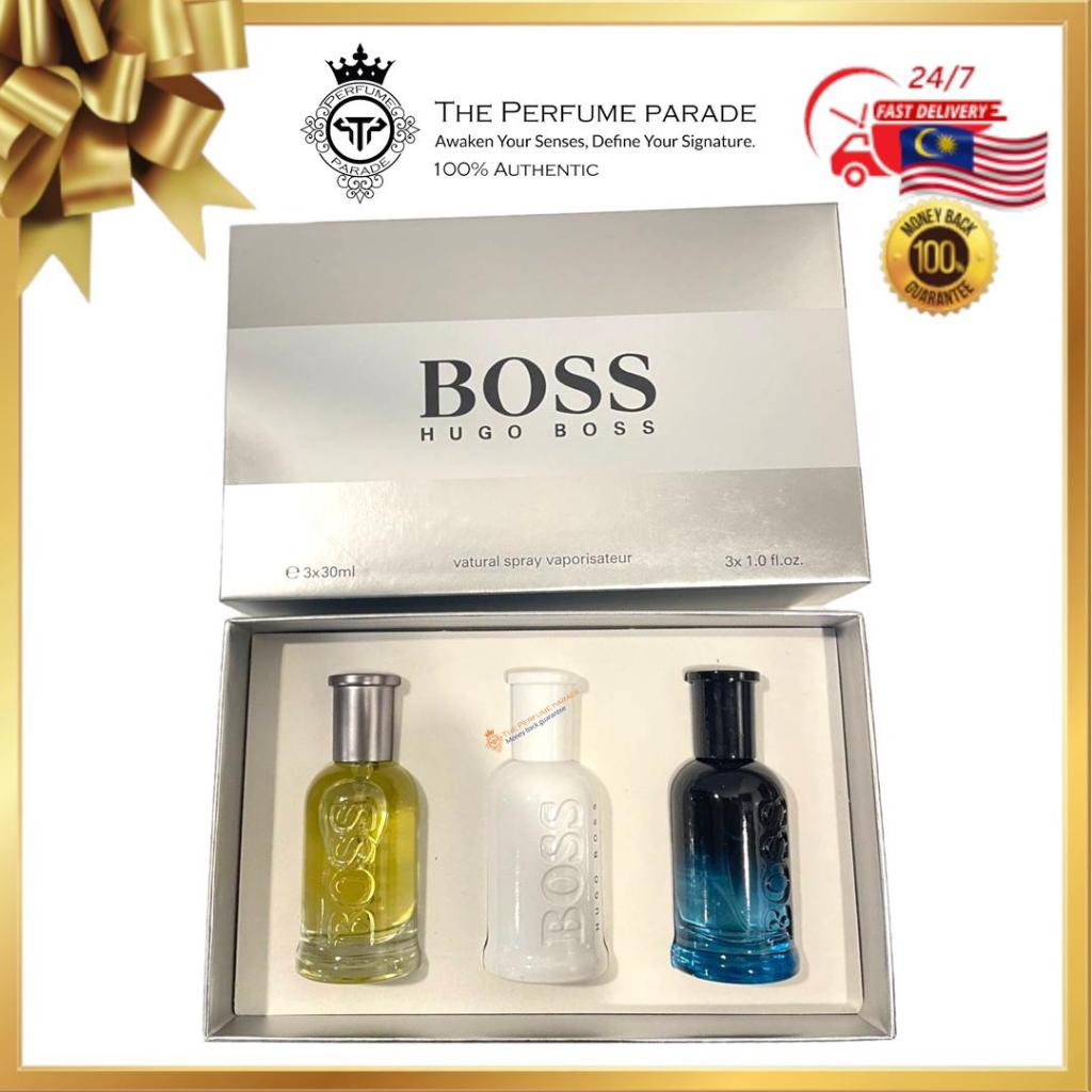 PERFUME HUG0 BOSS BOTTLED 3IN1 GIFT SET 3X30ML FRAGRANCE FOR MEN